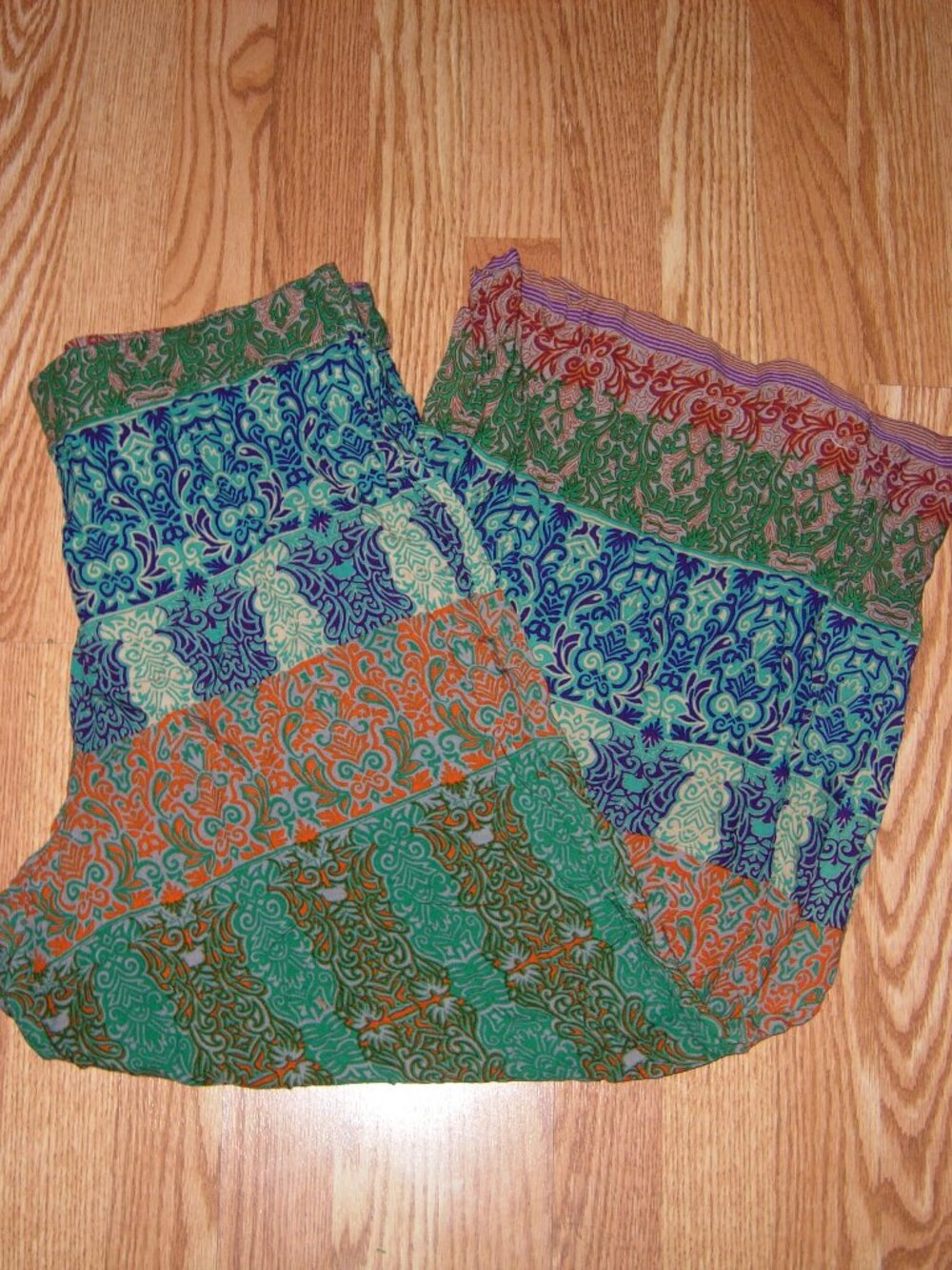 Unity Multi-Color BOHO Wide Leg Pants 1X